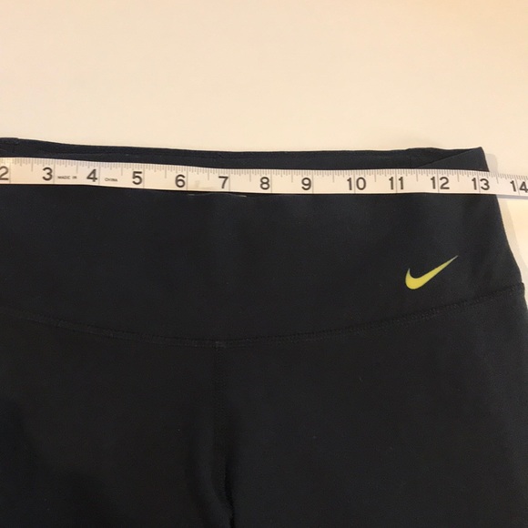 Nike Black Leggings Small S Dri-fit Neon Zipper - Picture 7 of 10